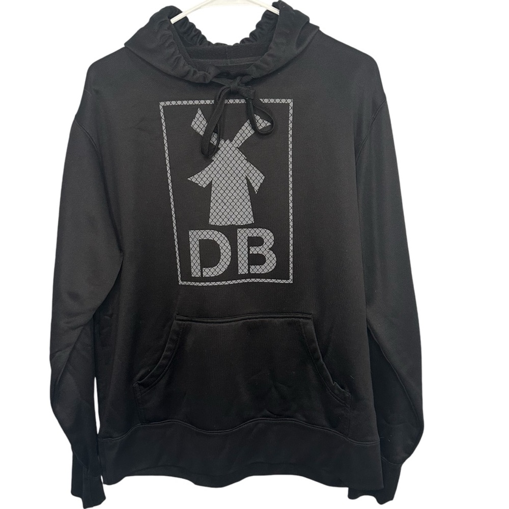 Dutch Bros Black Medium+Large Hoodie Jersey Material Pocket Windmill DB 1992